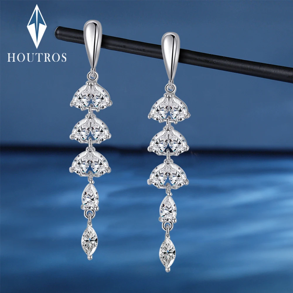 D Color Full Moissanite Tassel Drop Earrings for Women S925 Silver 18K Gold Plated Teardrop Shape Earrings Bride Wedding Jewelry
D Color Full Moissanite Tassel Drop Earrings for Women S925 Silver 18K Gold Plated Teardrop Shape Earrings Bride Wedding Jewelry