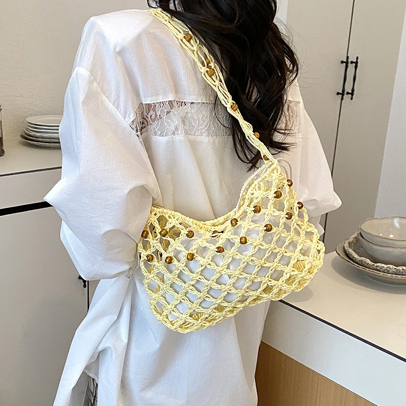 Summer Beach Bag For Women Mesh Rope Knitted Hobo Shoulder Bags Reticulate Hollow Travel Shopper Totes Ladies Fashion Handbag
Summer Beach Bag For Women Mesh Rope Knitted Hobo Shoulder Bags Reticulate Hollow Travel Shopper Totes Ladies Fashion Handbag