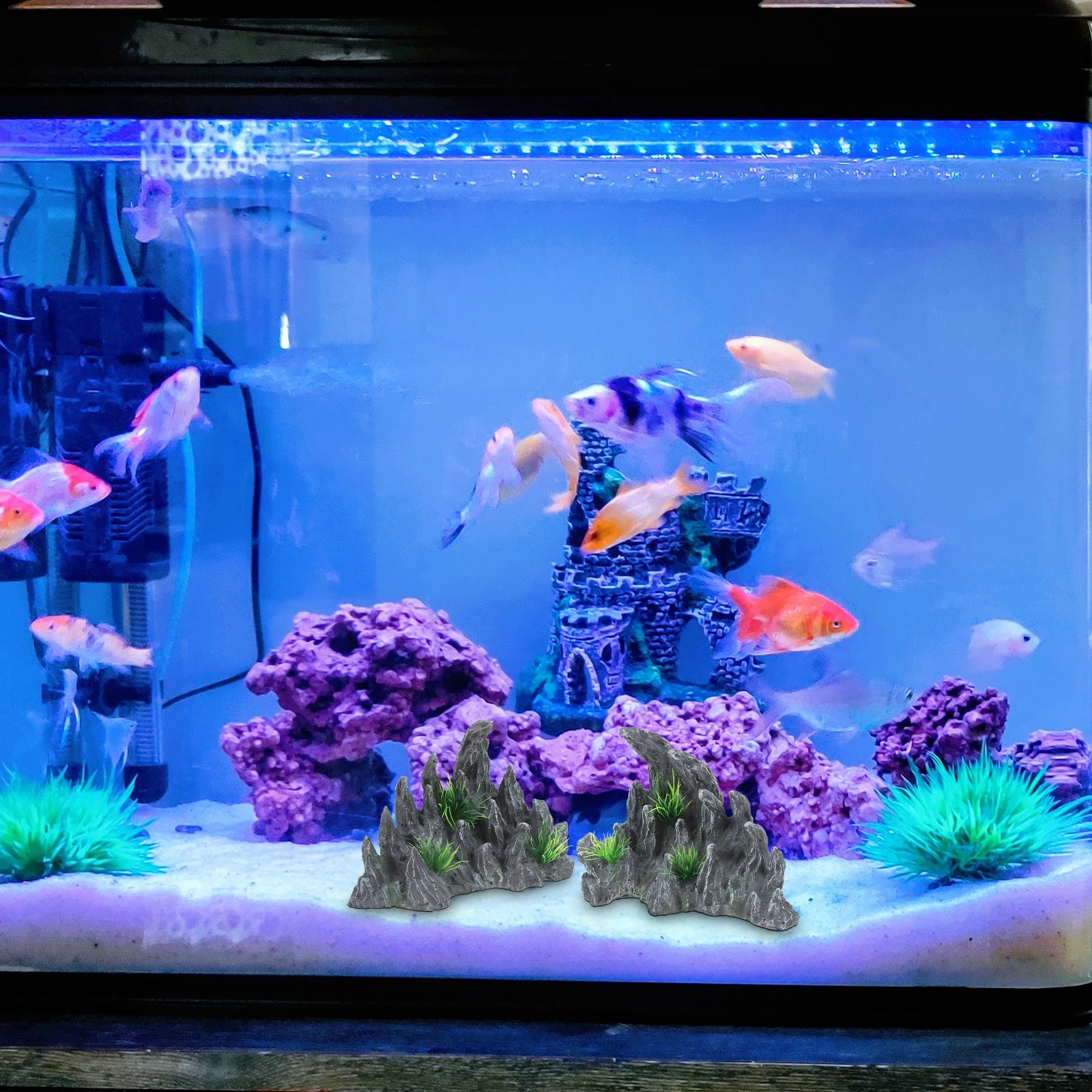 2 Pcs Fish Tank Decorative Micro Landscape Rockery Decorations Aquarium Accessories for Stone Dark Grey Bonsai Rocks
2 Pcs Fish Tank Decorative Micro Landscape Rockery Decorations Aquarium Accessories for Stone Dark Grey Bonsai Rocks