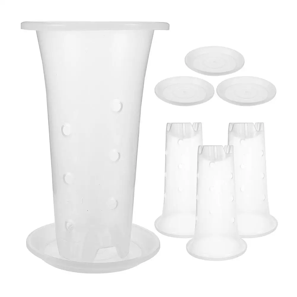 4pcs Clear Pots with Saucer for Orchids Clear Orchid Pot Small Plants Breathable Pot Planters Gardening Accessories
4pcs Clear Pots with Saucer for Orchids Clear Orchid Pot Small Plants Breathable Pot Planters Gardening Accessories