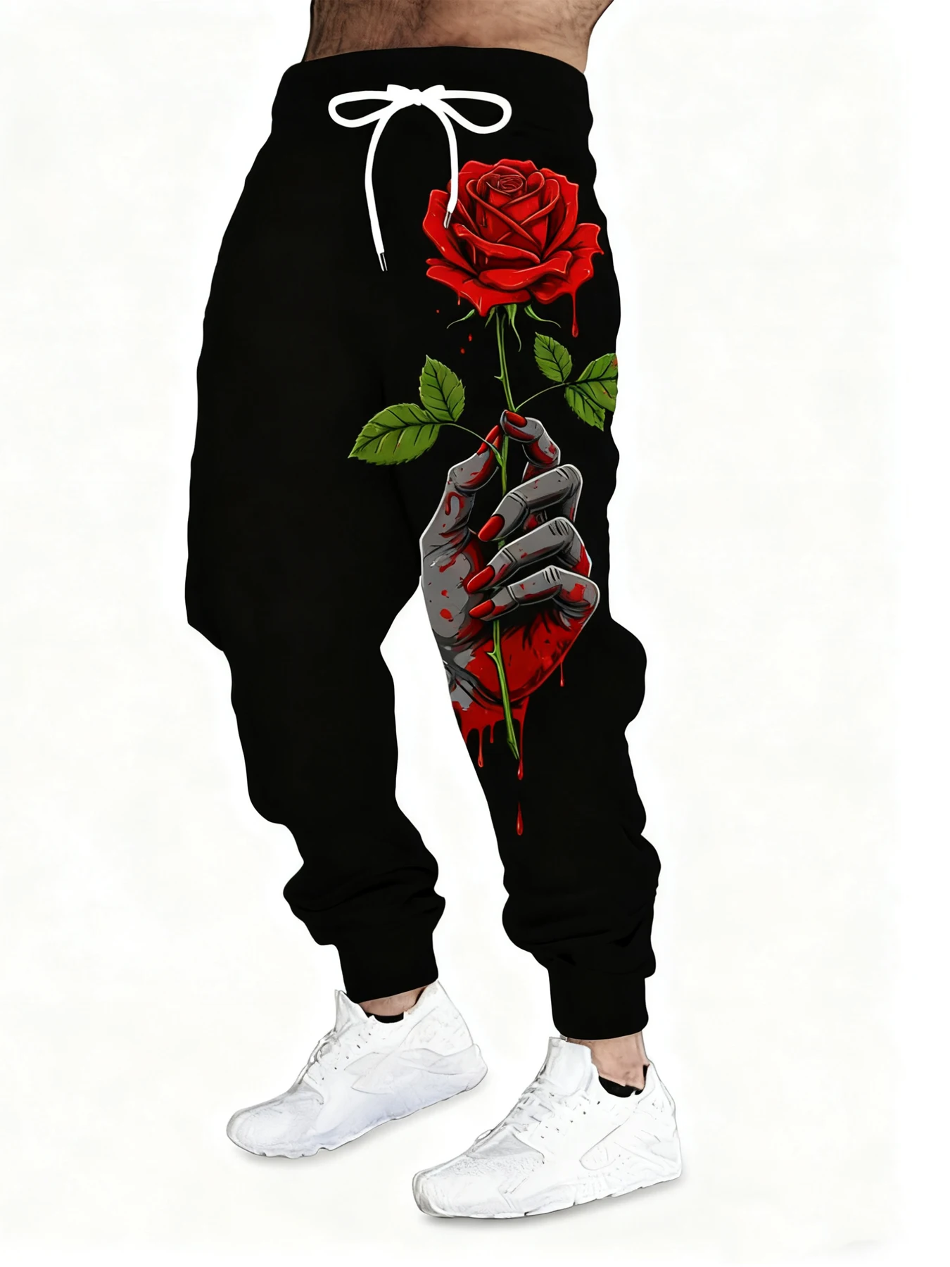 New Men's 3D Rose Print Casual Pants Outdoor Breathable Athletic Pants Stylish Drawstring Streetwear Trousers Mens Cuffed Pants
New Men's 3D Rose Print Casual Pants Outdoor Breathable Athletic Pants Stylish Drawstring Streetwear Trousers Mens Cuffed Pants
