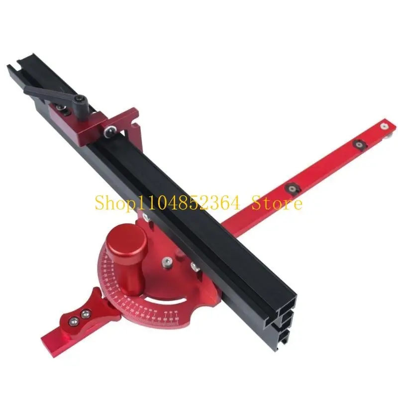 652F 1Set Miter Gauge And Fence With Track Stop Sawing Assembly Ruler for Table Router Woodworking Tools DIY