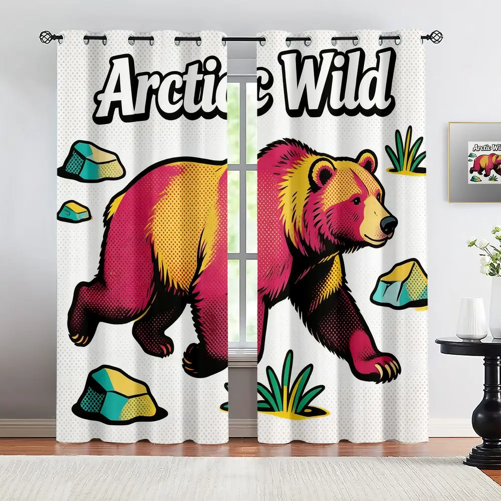 2 Panels Arctic Wild Bear Printed Curtains Style Light 85%Blocking Darkening Curtains For Bedroom Living Room Window Home Decor
2 Panels Arctic Wild Bear Printed Curtains Style Light 85%Blocking Darkening Curtains For Bedroom Living Room Window Home Decor