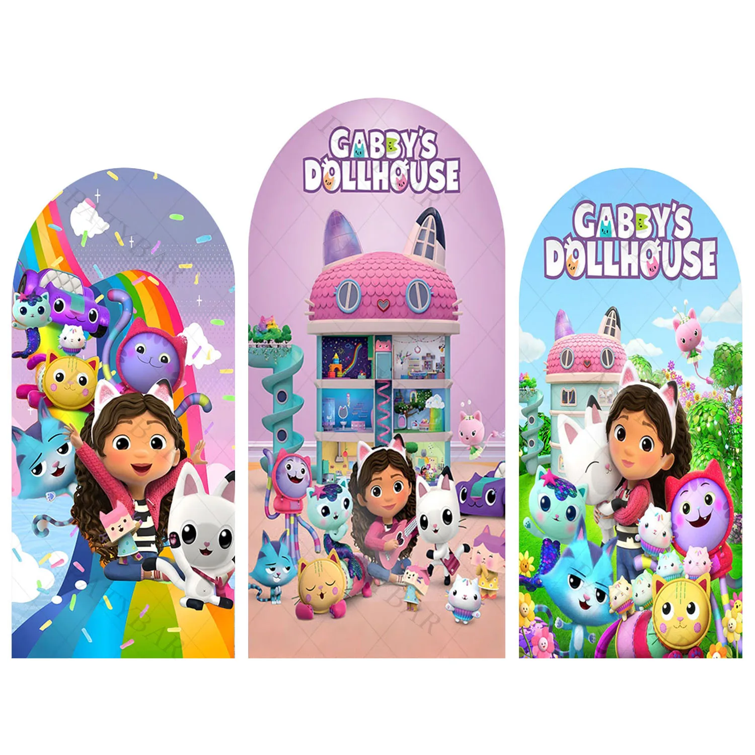 Arch Gabby Dollhouse Theme Background Kids Birthday Party Backdrop Polyester Arch Banner Photography Props
Arch Gabby Dollhouse Theme Background Kids Birthday Party Backdrop Polyester Arch Banner Photography Props