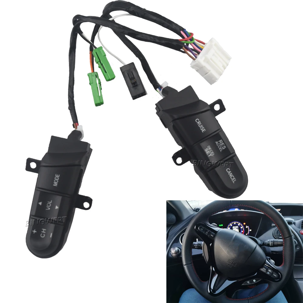 Multifunction Steering Wheel Control Switch Button For Honda Civic 2006 2007 2008 2009 2010 2011 With Green Backlight
Multifunction Steering Wheel Control Switch Button For Honda Civic 2006 2007 2008 2009 2010 2011 With Green Backlight