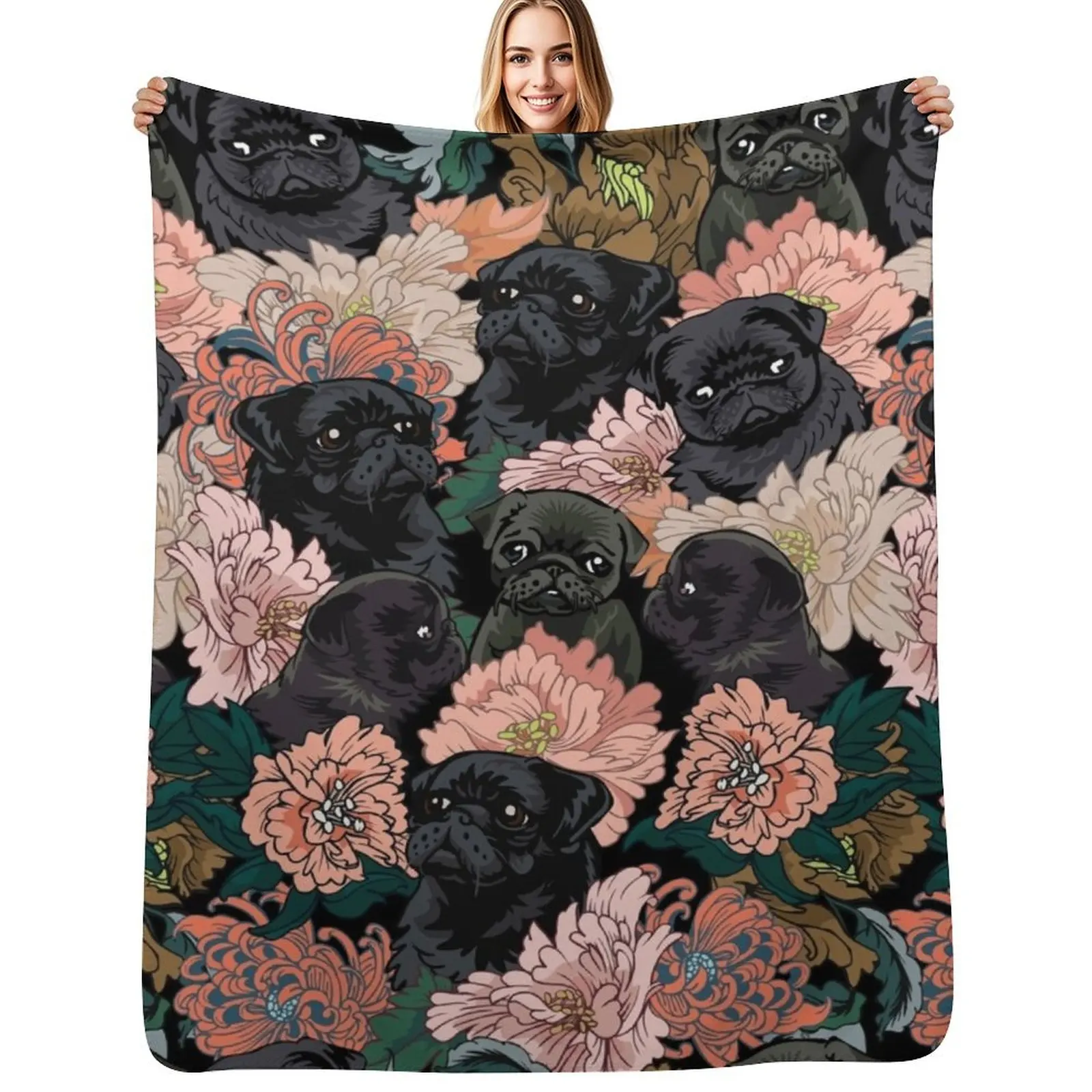 Because Black Pug Throw Blanket valentine gift ideas Hair Tourist Thermal Blankets
Because Black Pug Throw Blanket valentine gift ideas Hair Tourist Thermal Blankets