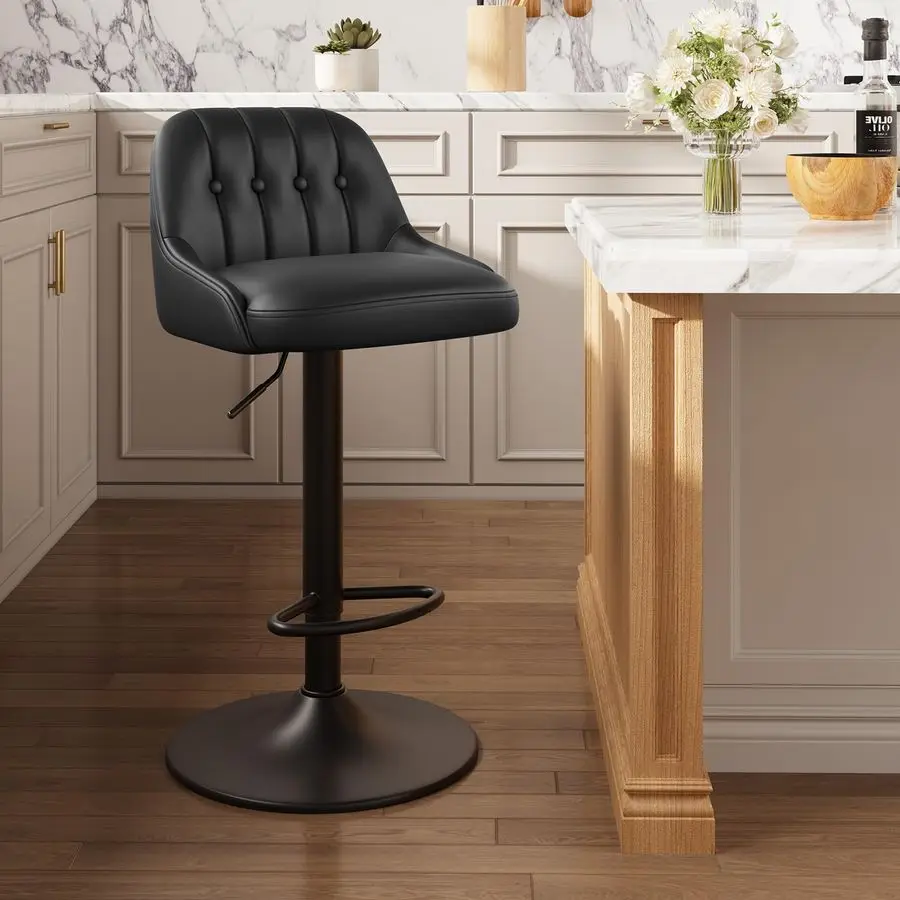 Stools Set of 1, Swivel Bar Chairs, Modern Adjustable PU Leather Upholstered Barstools Counter Height with Tufted Back for Bar,
Stools Set of 1, Swivel Bar Chairs, Modern Adjustable PU Leather Upholstered Barstools Counter Height with Tufted Back for Bar,