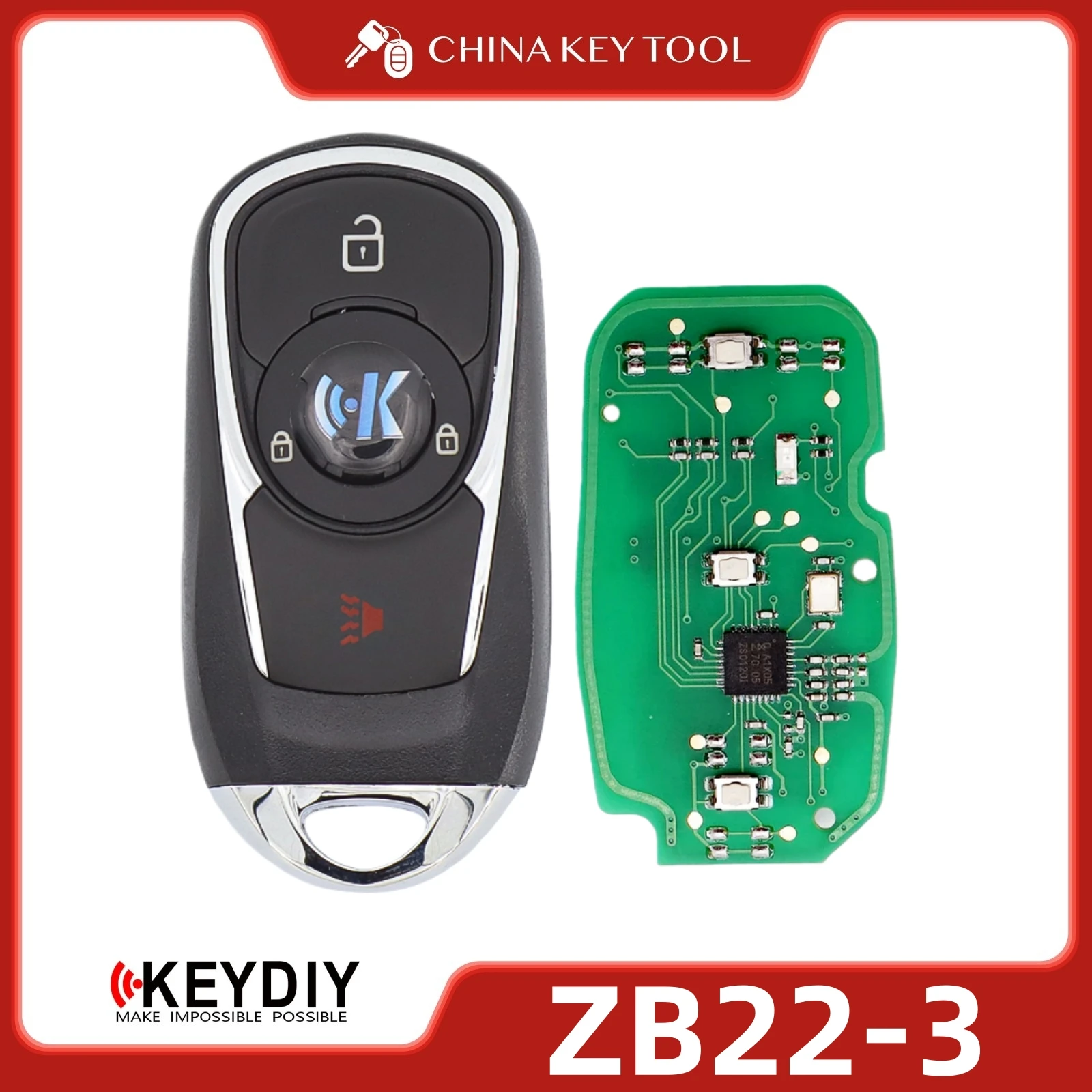 KEYDIY KD ZB22-3 Универсальный интеллектуальный дистанционный ключ с 3 кнопками, совместимый с Buick типа
KEYDIY KD ZB22-3 Универсальный интеллектуальный дистанционный ключ с 3 кнопками, совместимый с Buick типа