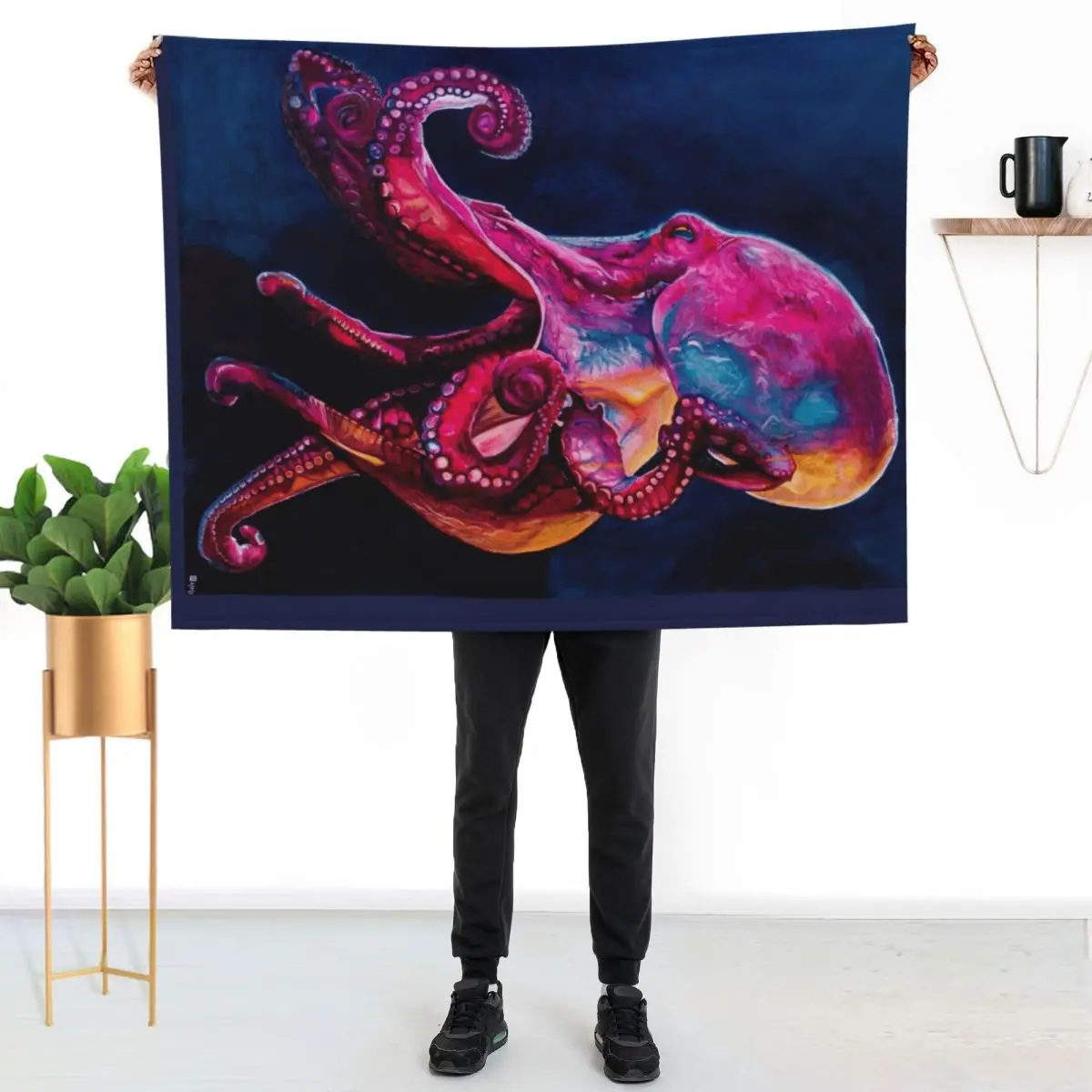 Deep colourful pink and blue octopus ink painting from the depths Throw Blanket Soft Solid Color Blanket for Couch Bed
Deep colourful pink and blue octopus ink painting from the depths Throw Blanket Soft Solid Color Blanket for Couch Bed