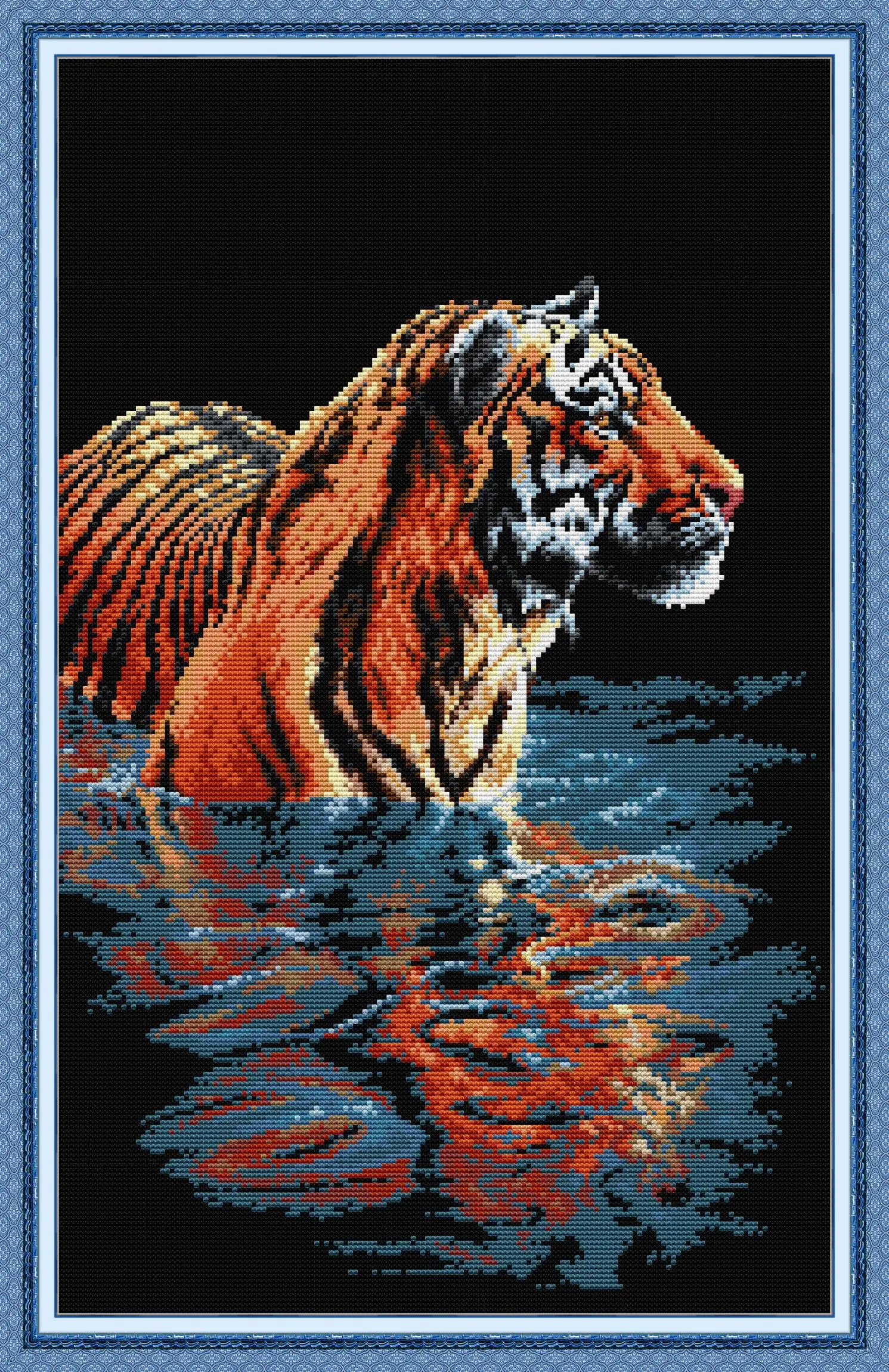 Maydear Full Cross Stitch Kit,11CT/14CT/16CT/9CT Aida Fabric,DMC Threads Sewing Pattern Embroidery Set-Water tiger 3
Maydear Full Cross Stitch Kit,11CT/14CT/16CT/9CT Aida Fabric,DMC Threads Sewing Pattern Embroidery Set-Water tiger 3
