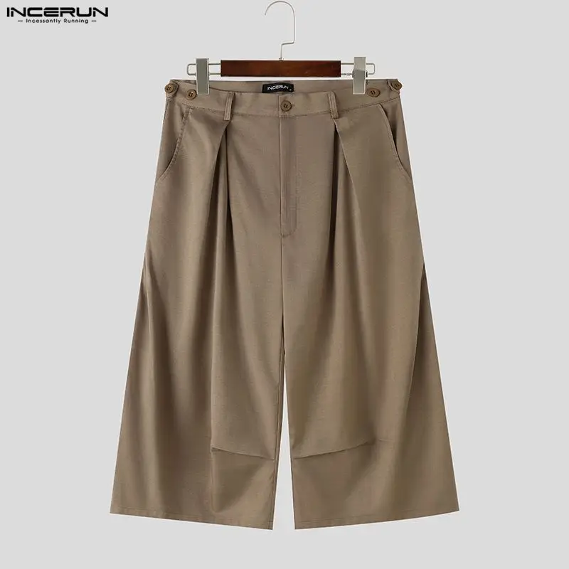 INCERUN Men's Wide Leg Pants Solid Button Joggers Casual Wide Leg Trousers Men Streetwear 2026 Fashion Loose Pants Pantalones
INCERUN Men's Wide Leg Pants Solid Button Joggers Casual Wide Leg Trousers Men Streetwear 2026 Fashion Loose Pants Pantalones