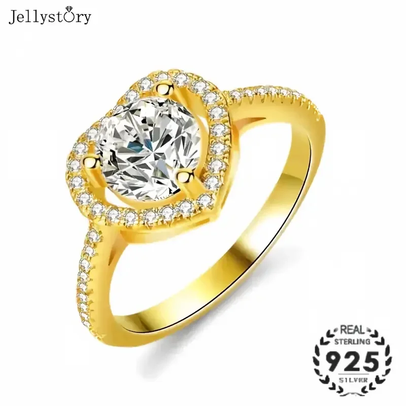 JellyStory S925 Silver Luxury Heart Bezel Set 6.5mm Moissanite Ring, Elegant Solitaire Stackable Band, Light Luxury Gift
JellyStory S925 Silver Luxury Heart Bezel Set 6.5mm Moissanite Ring, Elegant Solitaire Stackable Band, Light Luxury Gift