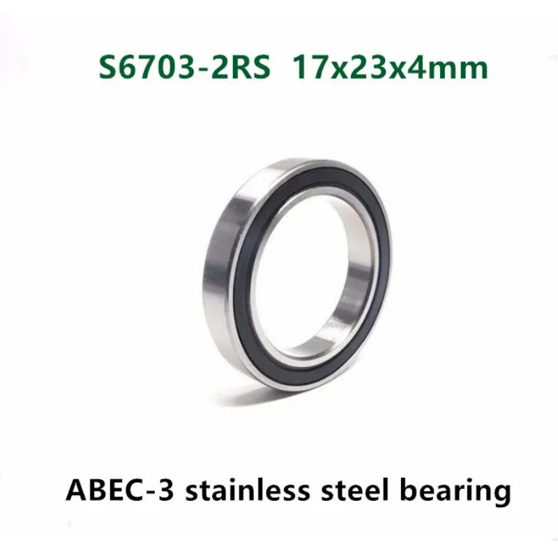 50pcs ABEC-3 S6703-2RS 17x23x4mm stainless steel thin wall deep groove ball bearings S6703RS 17*23*4 mm
50pcs ABEC-3 S6703-2RS 17x23x4mm stainless steel thin wall deep groove ball bearings S6703RS 17*23*4 mm