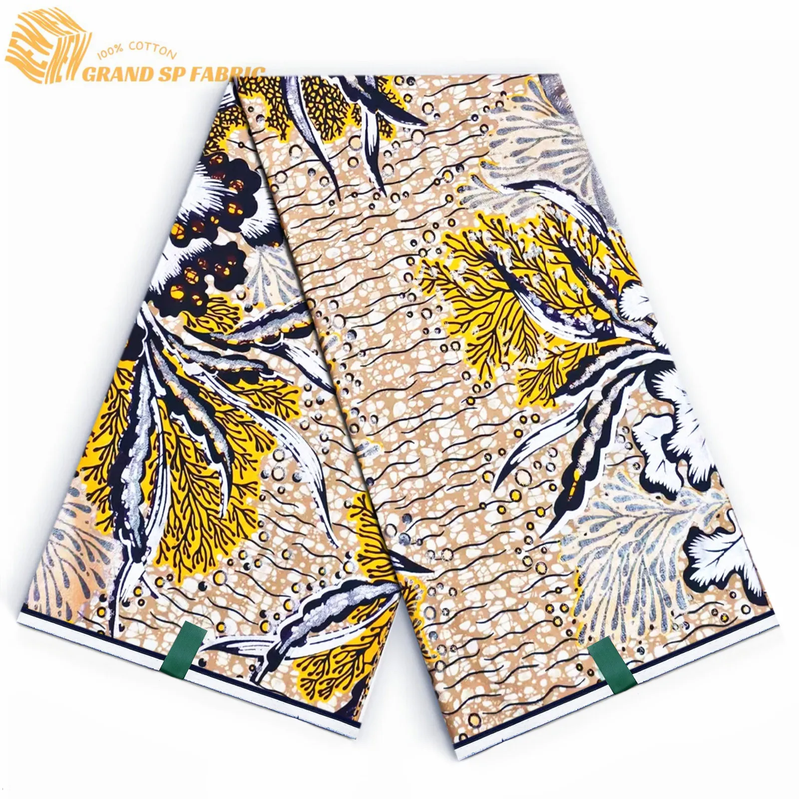 Grand Super Fabric 100% Cotton African Wax Fabric High Quality Wax Print Ankara Fabric For Sewing 6yards Women Fabric VY1216
Grand Super Fabric 100% Cotton African Wax Fabric High Quality Wax Print Ankara Fabric For Sewing 6yards Women Fabric VY1216