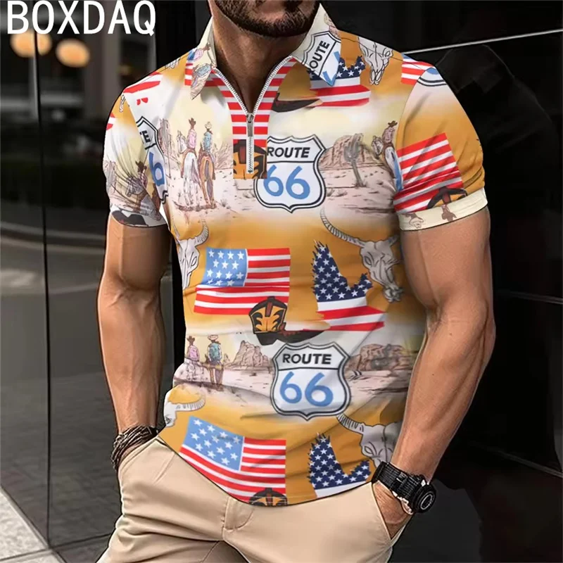 Новейшая бестселлерная летняя мужская рубашка поло с 3D принтом US Route 66, спортивная рубашка большого размера с коротким рукавом и круглым вырезом с лацканами
Новейшая бестселлерная летняя мужская рубашка поло с 3D принтом US Route 66, спортивная рубашка большого размера с коротким рукавом и круглым вырезом с лацканами