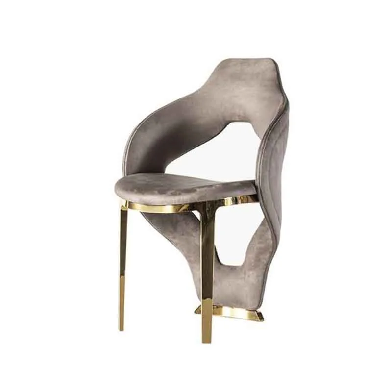 Light luxury dining chair home high-end modern creative designer leather art comfortable backrest metal casual reception chair
Light luxury dining chair home high-end modern creative designer leather art comfortable backrest metal casual reception chair