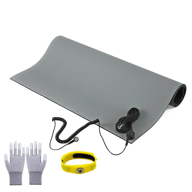 Safe Work Silicone Wristband 5ft Wear Resistant Non-Slip Clean Room 2mm Rubber Anti-Static Table Mat Roll Kit
Safe Work Silicone Wristband 5ft Wear Resistant Non-Slip Clean Room 2mm Rubber Anti-Static Table Mat Roll Kit