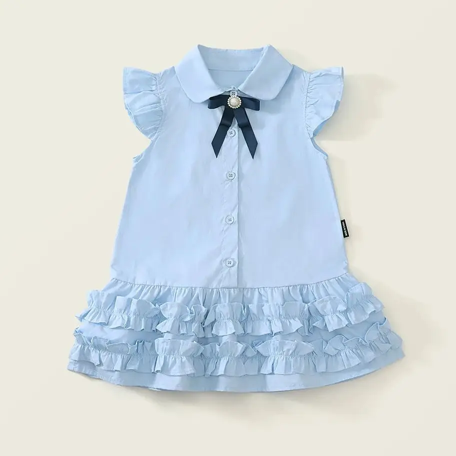 Summer Kids Flying Sleeve Shirt A-Line Princess Dress For Toddler Girls Elegant Birthday Party Casual Formal Children Dresses
Summer Kids Flying Sleeve Shirt A-Line Princess Dress For Toddler Girls Elegant Birthday Party Casual Formal Children Dresses