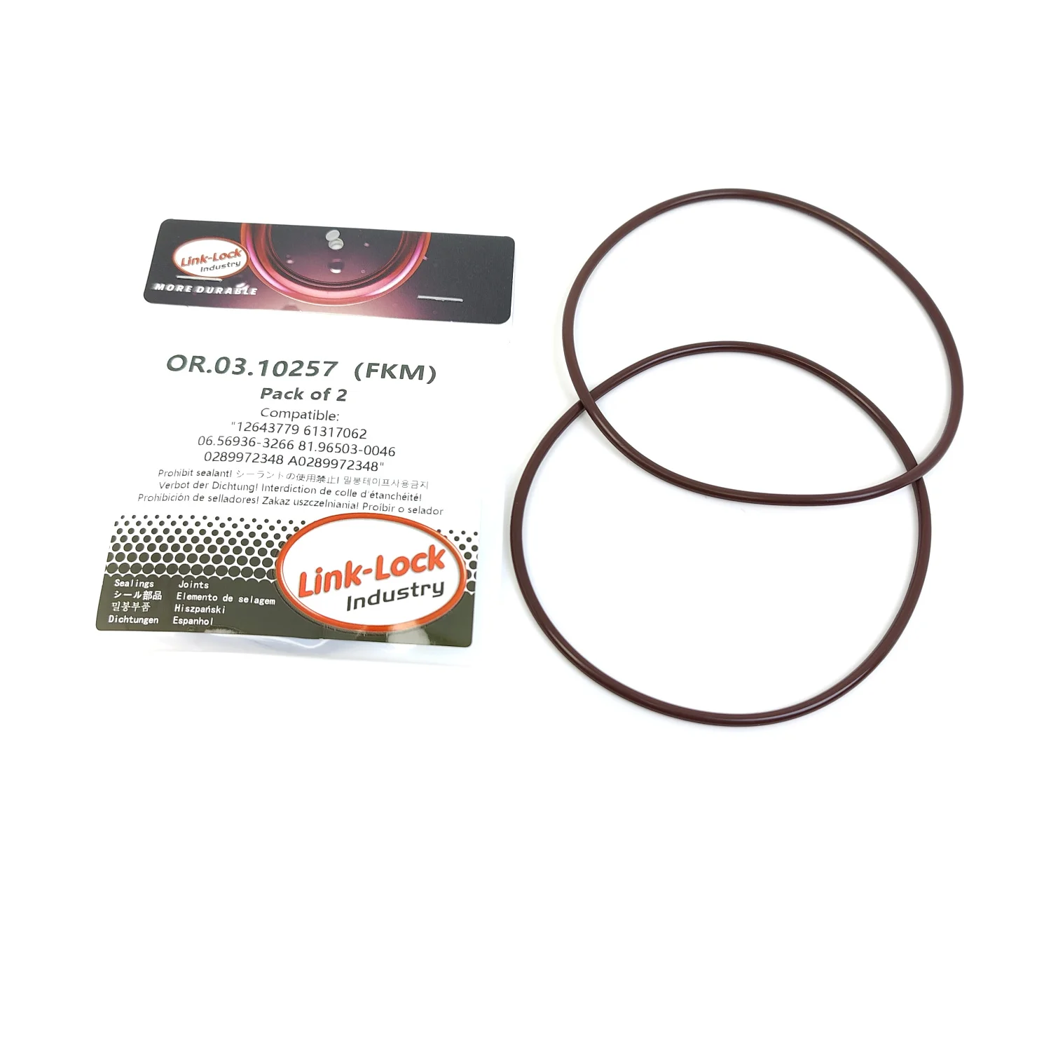 LINK-LOCK 2PCS OR.03.10257 FKM Viton Sealing O-Ring Kit of Water Pump 12643779 61317062 06.56936-3266 81.96503-0046 0289972348
LINK-LOCK 2PCS OR.03.10257 FKM Viton Sealing O-Ring Kit of Water Pump 12643779 61317062 06.56936-3266 81.96503-0046 0289972348