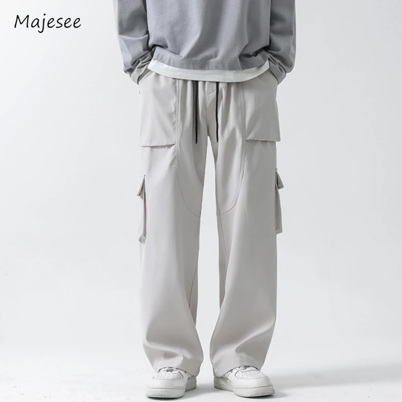 Casual Pants Men Baggy Straight Solid Color Simple Spring Autumn Daily Pocket American Style Male Popular Fashion All-match Soft
Casual Pants Men Baggy Straight Solid Color Simple Spring Autumn Daily Pocket American Style Male Popular Fashion All-match Soft