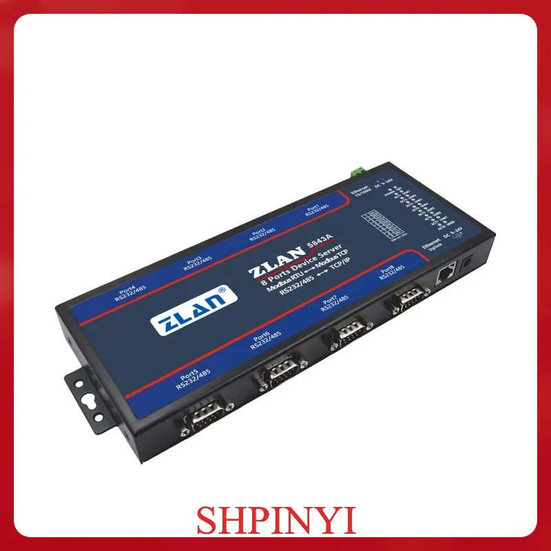 Лидер продаж ZLAN5843A 8-портовый преобразователь RS232 RS485 в Ethernet TCP/IP LAN Modbus TCP в шлюз Modbus RTU
Лидер продаж ZLAN5843A 8-портовый преобразователь RS232 RS485 в Ethernet TCP/IP LAN Modbus TCP в шлюз Modbus RTU