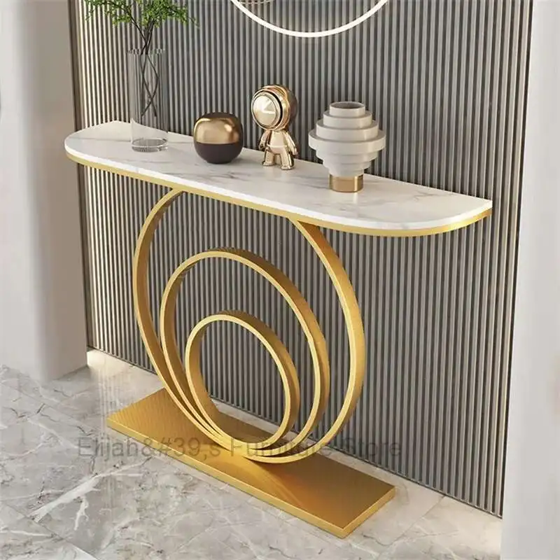 Nordic Simple Porch Table Semi-circular Hallway Console Table Luxury Metal Living Room Side Table Door Entrance Home Decoration
Nordic Simple Porch Table Semi-circular Hallway Console Table Luxury Metal Living Room Side Table Door Entrance Home Decoration