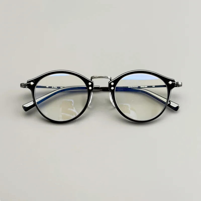 Ultra-lightweight Pure Titanium Eyeglass Frame GMS805 Retro Pear-shaped Black Frame Optical Prescription Glasses for Myopia
Ultra-lightweight Pure Titanium Eyeglass Frame GMS805 Retro Pear-shaped Black Frame Optical Prescription Glasses for Myopia