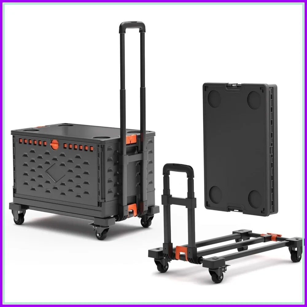2 in 1 Folding Hand Truck Dolly Cart with Basket, 330LBS Capacity, Telescoping Handle, Heavy Duty & Portable for Easy Transport
2 in 1 Folding Hand Truck Dolly Cart with Basket, 330LBS Capacity, Telescoping Handle, Heavy Duty & Portable for Easy Transport
