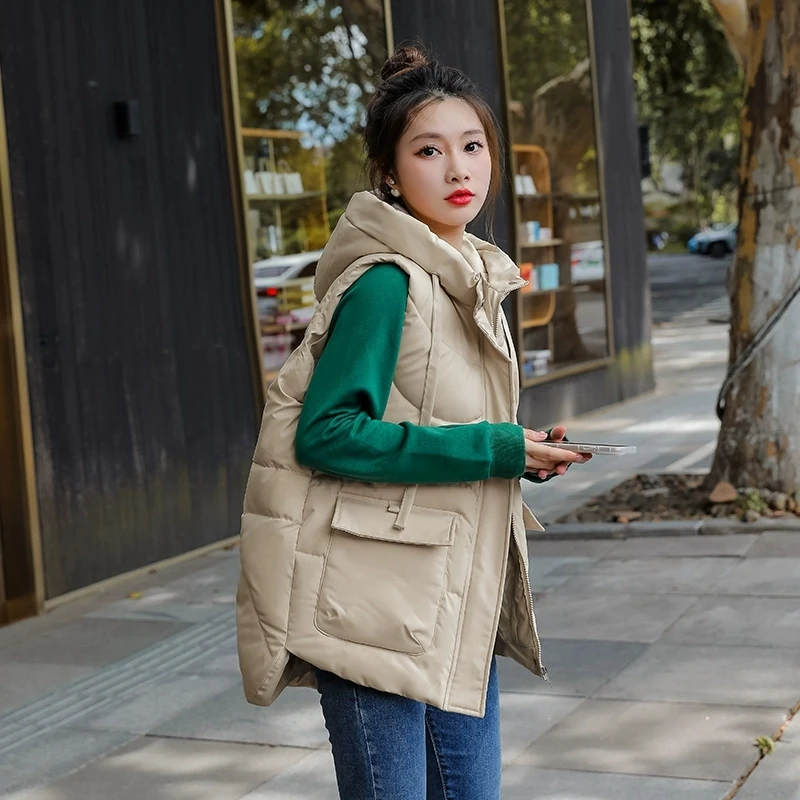 Женский осенний жилет с капюшоном, новинка 2025 года, короткая пуховая куртка с хлопковой подкладкой без рукавов, женский зимний жилет, теплые зимние жилеты
Женский осенний жилет с капюшоном, новинка 2025 года, короткая пуховая куртка с хлопковой подкладкой без рукавов, женский зимний жилет, теплые зимние жилеты