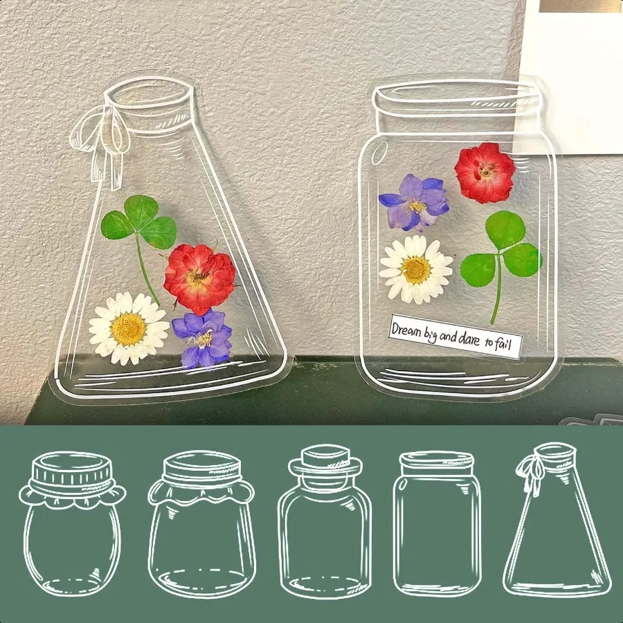 Dried Flower Bookmark Making Kit 20pcs Easy DIY Transparent Bookmarks Clear Jars Stickers Set with Instructions Large Size Pres
Dried Flower Bookmark Making Kit 20pcs Easy DIY Transparent Bookmarks Clear Jars Stickers Set with Instructions Large Size Pres
