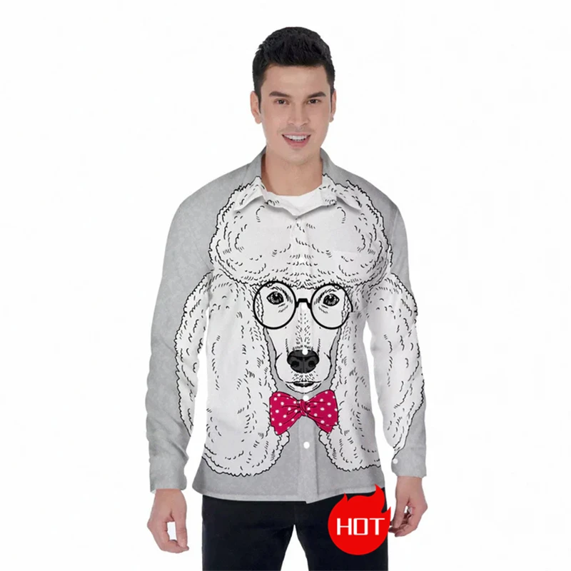 Kawaii Poodle Dog Graphic Long Sleeve Shirts For Men Clothes Casual Spring And Autumn Unisex Button Clothing Pet Dogs Blouses
Kawaii Poodle Dog Graphic Long Sleeve Shirts For Men Clothes Casual Spring And Autumn Unisex Button Clothing Pet Dogs Blouses