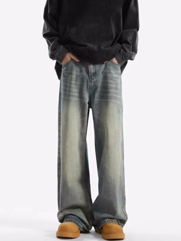 Washed Vintage Men's Jeans Spring Autumn American High Street Straight Loose Wide Leg Pants Micro Flared Long Trousers
Washed Vintage Men's Jeans Spring Autumn American High Street Straight Loose Wide Leg Pants Micro Flared Long Trousers