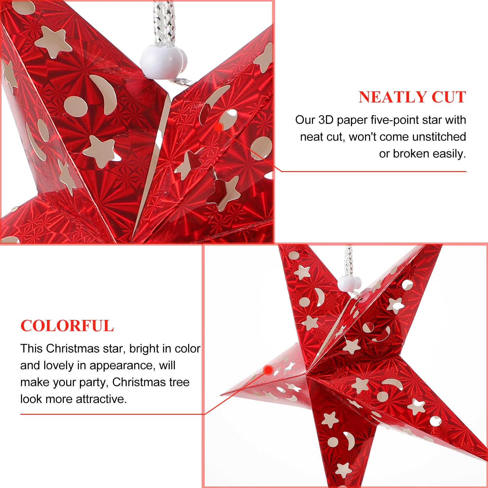 2pcs Pentagram Lantern 3D Paper Star Hanging Lampshade Christmas Tree Topper Light Shade Five- Decorative Ceiling
2pcs Pentagram Lantern 3D Paper Star Hanging Lampshade Christmas Tree Topper Light Shade Five- Decorative Ceiling