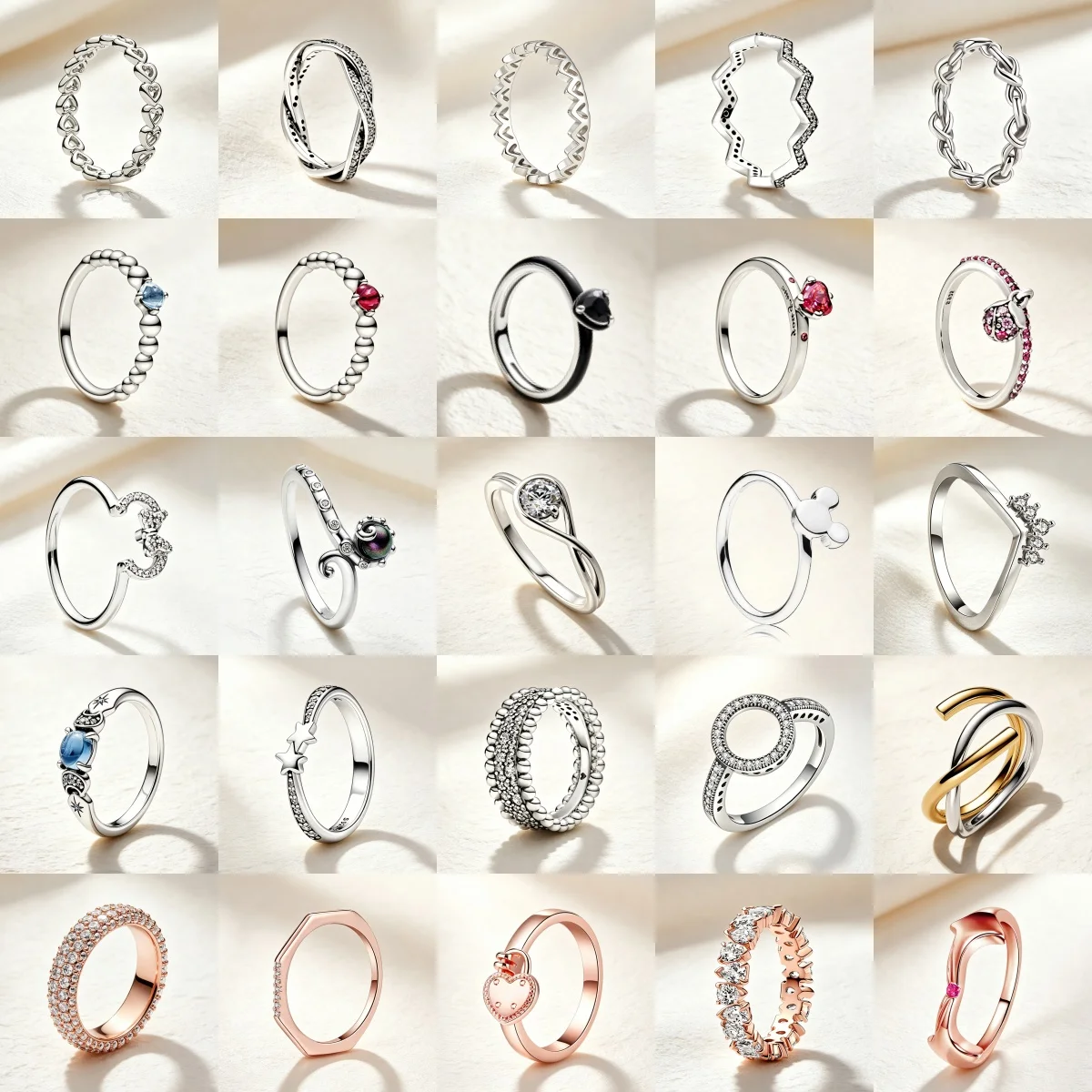 New DIY Women's S925 Silver 6, 7, 8, 9 Luxury Wedding Rings Stackable Mickey Unlimited Heart shaped Zircon Jewelry
New DIY Women's S925 Silver 6, 7, 8, 9 Luxury Wedding Rings Stackable Mickey Unlimited Heart shaped Zircon Jewelry