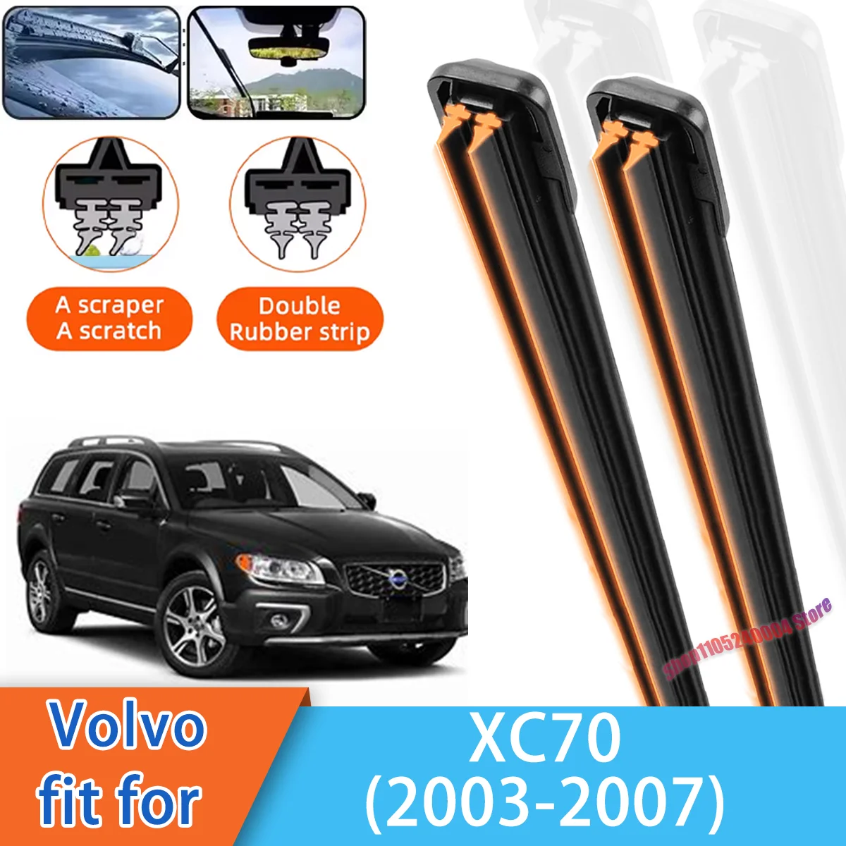 For Volvo XC70 2004 2005 2006 2007 Front Windscreen Wipers Double Rubber Car Wiper Blades Accessories
For Volvo XC70 2004 2005 2006 2007 Front Windscreen Wipers Double Rubber Car Wiper Blades Accessories