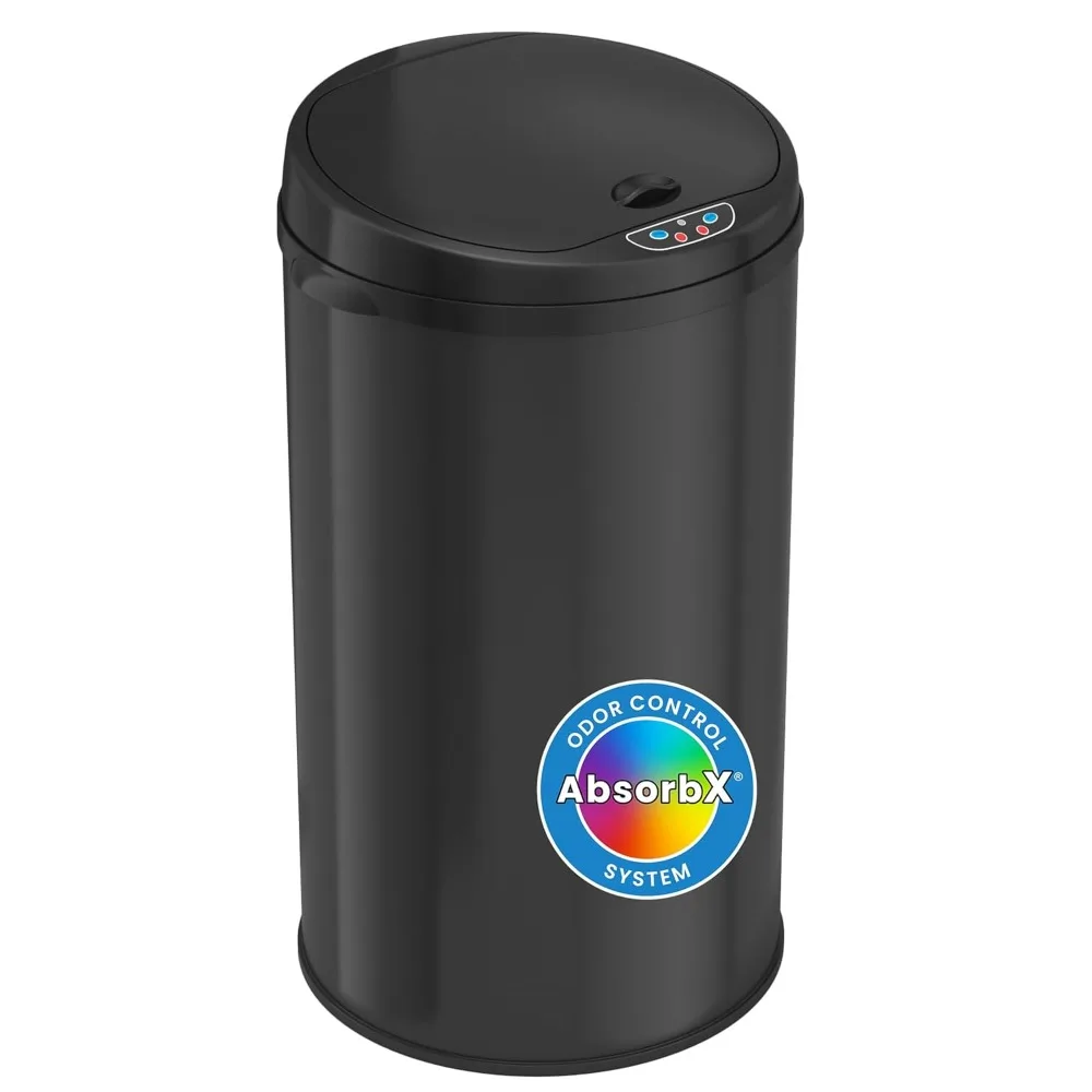 8 Gallon Touchless Sensor Trash Can with Odor Filter System, 30 Liter Round Black Steel Garbage Bin, Perfect for Home, Kitchen,
8 Gallon Touchless Sensor Trash Can with Odor Filter System, 30 Liter Round Black Steel Garbage Bin, Perfect for Home, Kitchen,