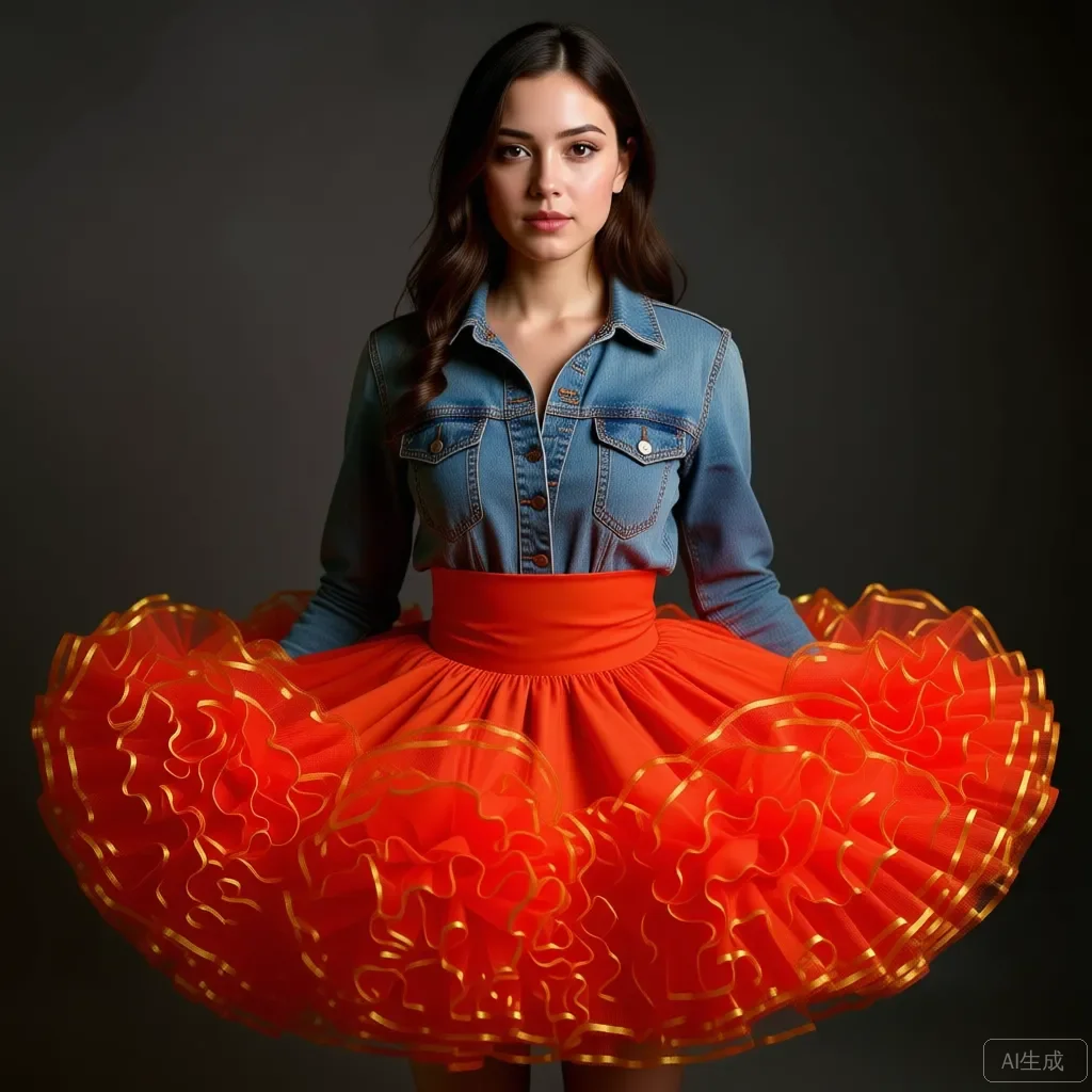 2026 Новая оранжевая фатиновая юбка-пачка с золотой отделкой, длинное вечернее платье с высокой талией, горячая распродажа, трендовая летняя праздничная одежда