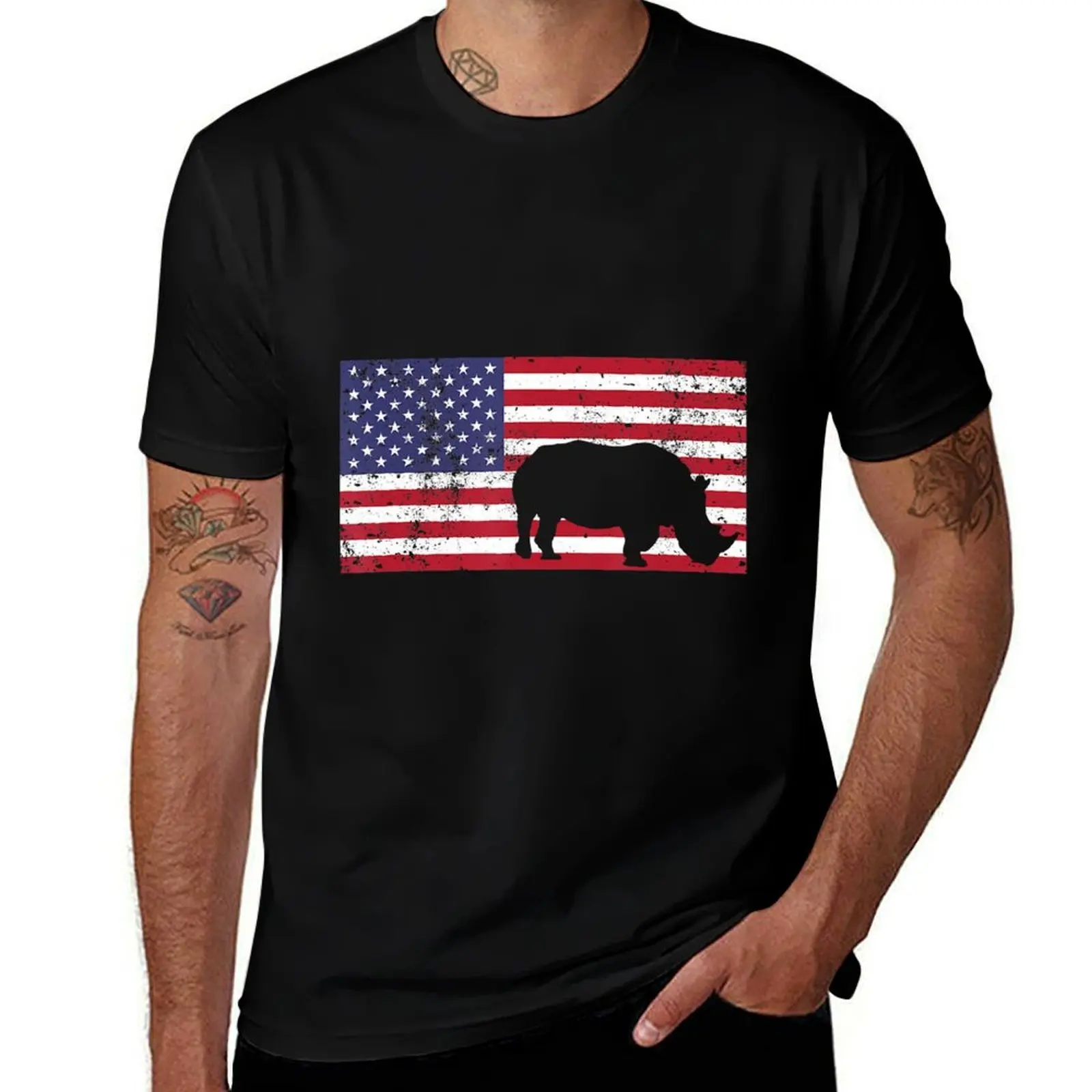 T-Shirt American Rhinoceros graphic T Shirt Rhino for 4th shirts Flag man shirts Conservation t anime man t July
T-Shirt American Rhinoceros graphic T Shirt Rhino for 4th shirts Flag man shirts Conservation t anime man t July