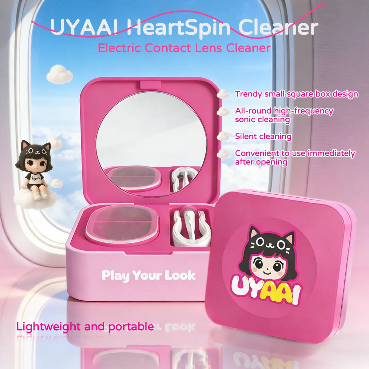 UYAAI Electric Contact Lenses Cleaner High Frequency Sonic Cleaning Silent Contact Lens Cleaning Tools Lightweight And Portable
UYAAI Electric Contact Lenses Cleaner High Frequency Sonic Cleaning Silent Contact Lens Cleaning Tools Lightweight And Portable