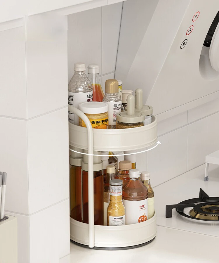 360° Rotating Spice Rack Kitchen Spice Shelf Storage Organizer Metal Seasoning Holder for Turntable Cabinet
360° Rotating Spice Rack Kitchen Spice Shelf Storage Organizer Metal Seasoning Holder for Turntable Cabinet