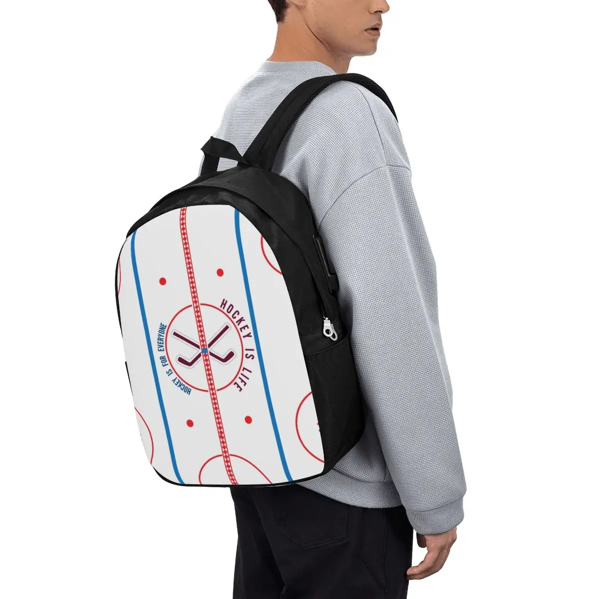 Hockey Is Life Rink Backpack Travel Notebook Bag Computer College Student School Bag Laptop Shoulder Bags for Men Women
Hockey Is Life Rink Backpack Travel Notebook Bag Computer College Student School Bag Laptop Shoulder Bags for Men Women