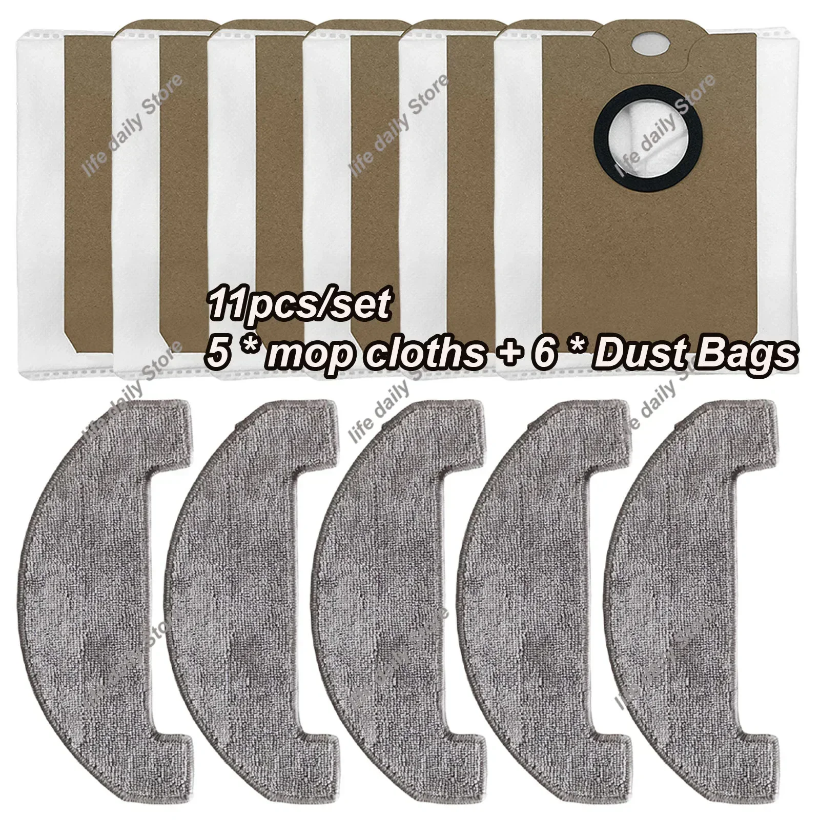 11pcs/set Mop Cloths Dust Bags For BPMIO B15 B15 Plus Robot Vacuum Cleaner Household Supplies Cleaning Tools Sweeper Accessories
11pcs/set Mop Cloths Dust Bags For BPMIO B15 B15 Plus Robot Vacuum Cleaner Household Supplies Cleaning Tools Sweeper Accessories