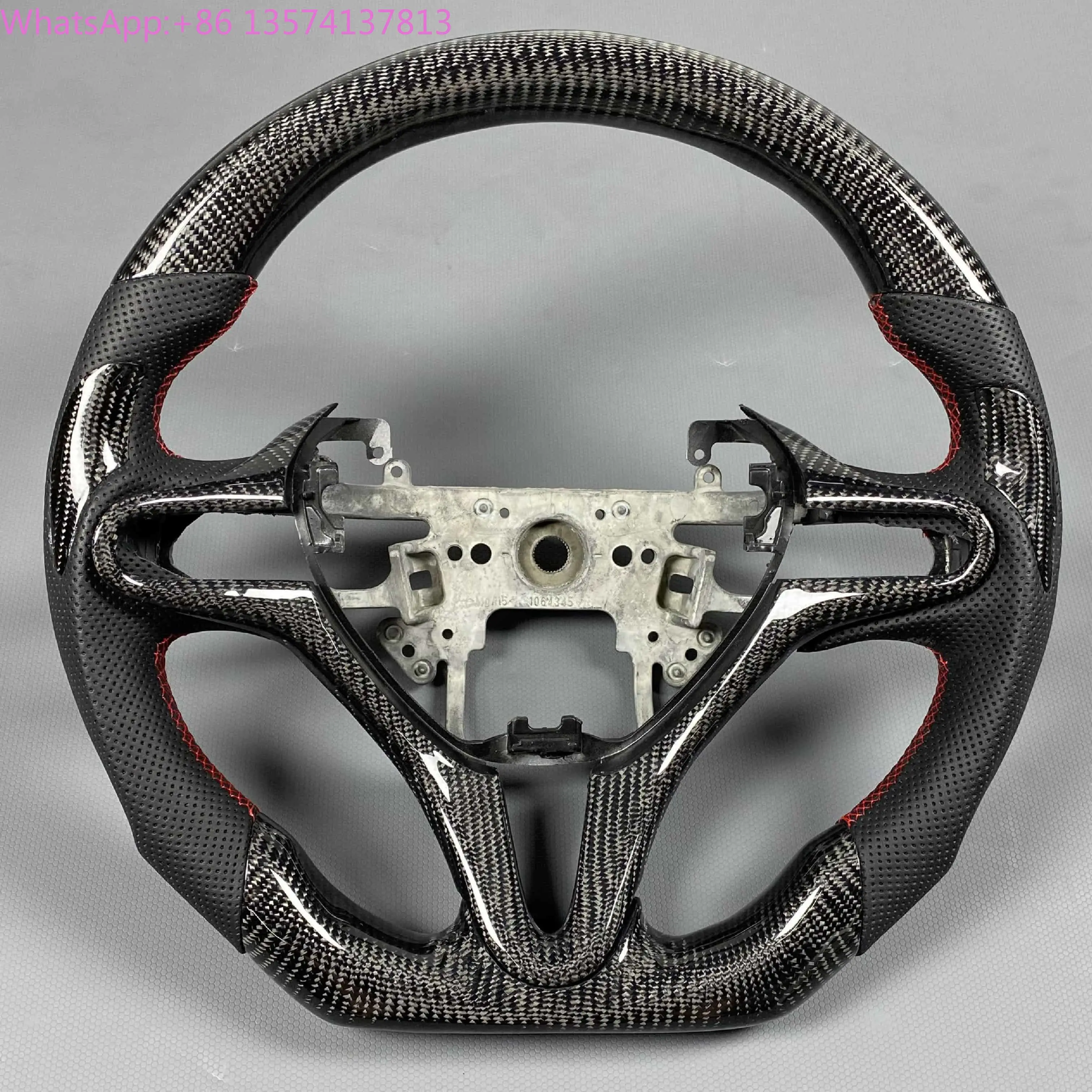 For Honda 8 Generation Civic Accord Racing Wheel Convertible Carbon Fiber Steering Wheel in Black Perforated Leather
For Honda 8 Generation Civic Accord Racing Wheel Convertible Carbon Fiber Steering Wheel in Black Perforated Leather