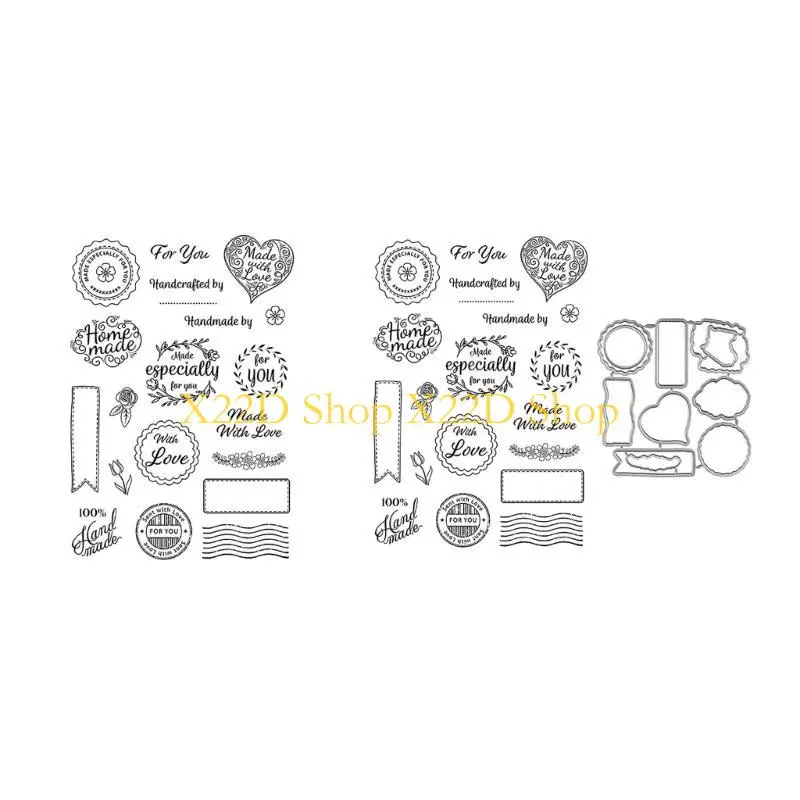 X22D Valentine Embossing Die Cuts Clear Silicone Stamper Embossing Cutting Dies for Card Making DIY Scrapbooking Craft
X22D Valentine Embossing Die Cuts Clear Silicone Stamper Embossing Cutting Dies for Card Making DIY Scrapbooking Craft