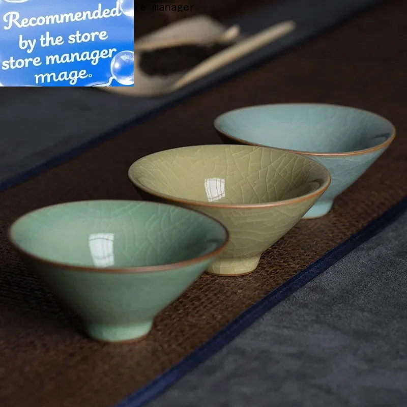 2 шт./компл., 60 мл, керамическая чашка Longquan Celadon Hat, керамическая чашка ручной работы, бытовой чайный сервиз для кунг-фу, чайная церемония, посуда для напитков, аксессуары
2 шт./компл., 60 мл, керамическая чашка Longquan Celadon Hat, керамическая чашка ручной работы, бытовой чайный сервиз для кунг-фу, чайная церемония, посуда для напитков, аксессуары
