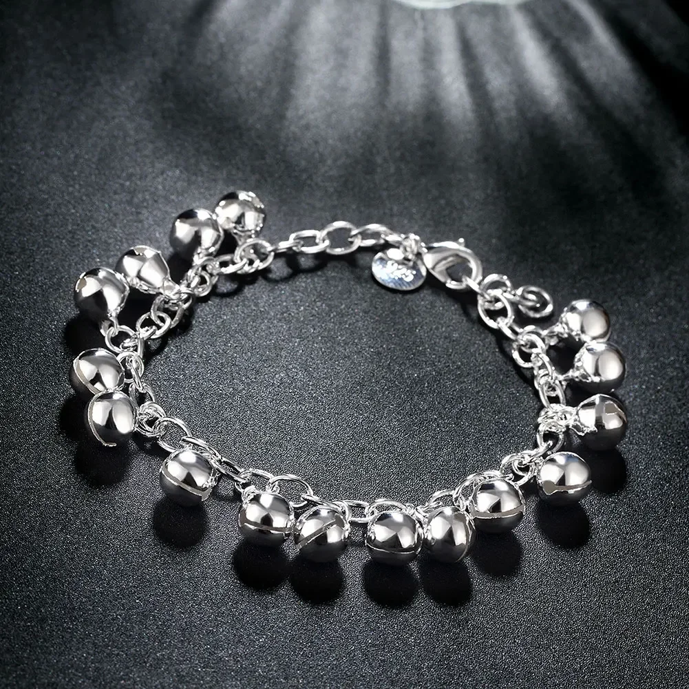 925 Sterling Silver Bracelets Fine Bells Chain for Women Wedding Party Lady Gifts High Quality Fashion Jewelry 20cm
925 Sterling Silver Bracelets Fine Bells Chain for Women Wedding Party Lady Gifts High Quality Fashion Jewelry 20cm