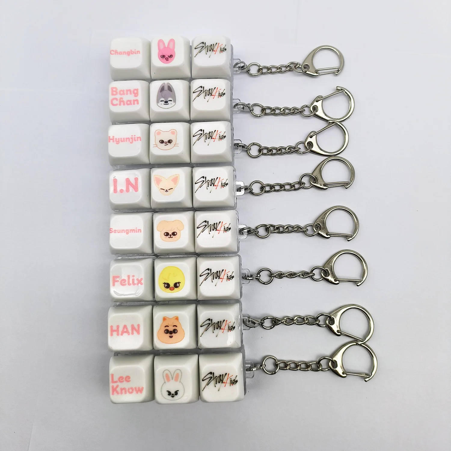 Stray Kids Cartoon Keychain SKZoo Cartoon Theme Original Decompression Triple Click Keycap Small Complete Keychain Bag Pendant
Stray Kids Cartoon Keychain SKZoo Cartoon Theme Original Decompression Triple Click Keycap Small Complete Keychain Bag Pendant