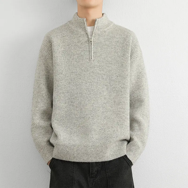 Мужская теплая вязаная кофта с воротником-стойкой на молнии, винтажный стиль, осенняя, универсальная, модная, с длинным рукавом
Мужская теплая вязаная кофта с воротником-стойкой на молнии, винтажный стиль, осенняя, универсальная, модная, с длинным рукавом