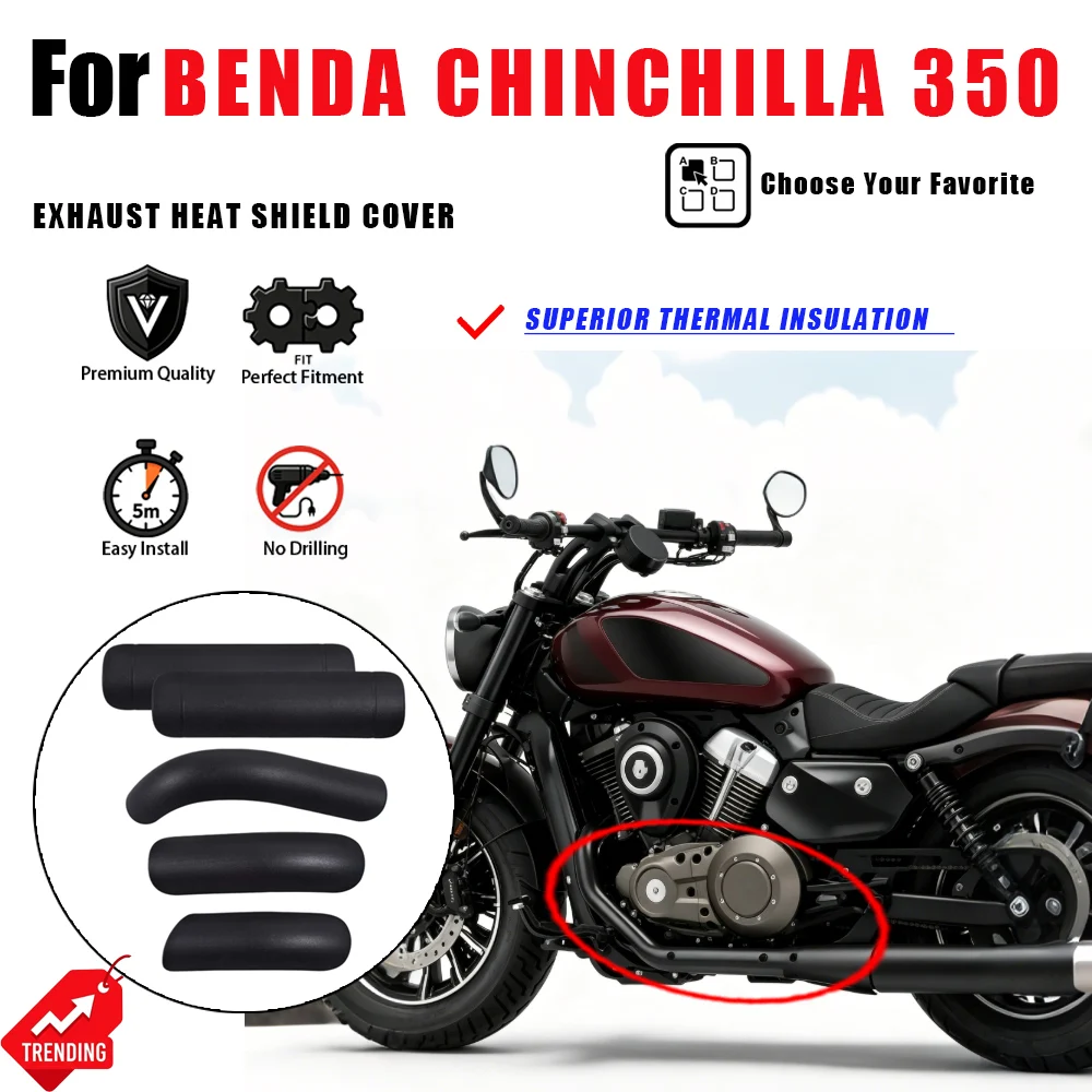 For Benda Chinchilla 350 Exhaust Pipe Anti-scald Cover Heat Shield Protector Escape Accesorios Moto Modified Parts 350
For Benda Chinchilla 350 Exhaust Pipe Anti-scald Cover Heat Shield Protector Escape Accesorios Moto Modified Parts 350
