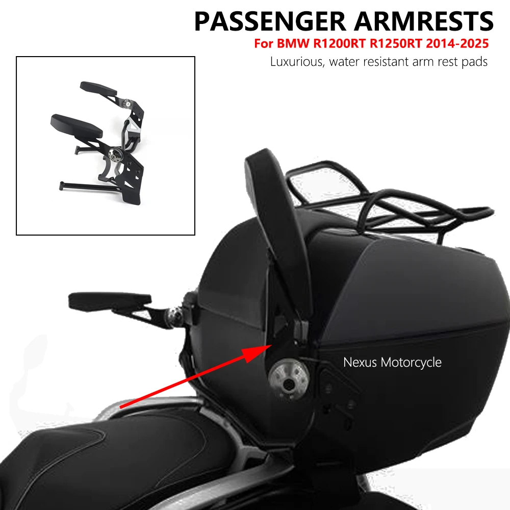 For BMW R1200RT R 1200 RT R 1250 RT R1250RT 2014-2025 2024 2023 2022 Motorcycle Black Adjustable Rear Passenger Armrests
For BMW R1200RT R 1200 RT R 1250 RT R1250RT 2014-2025 2024 2023 2022 Motorcycle Black Adjustable Rear Passenger Armrests